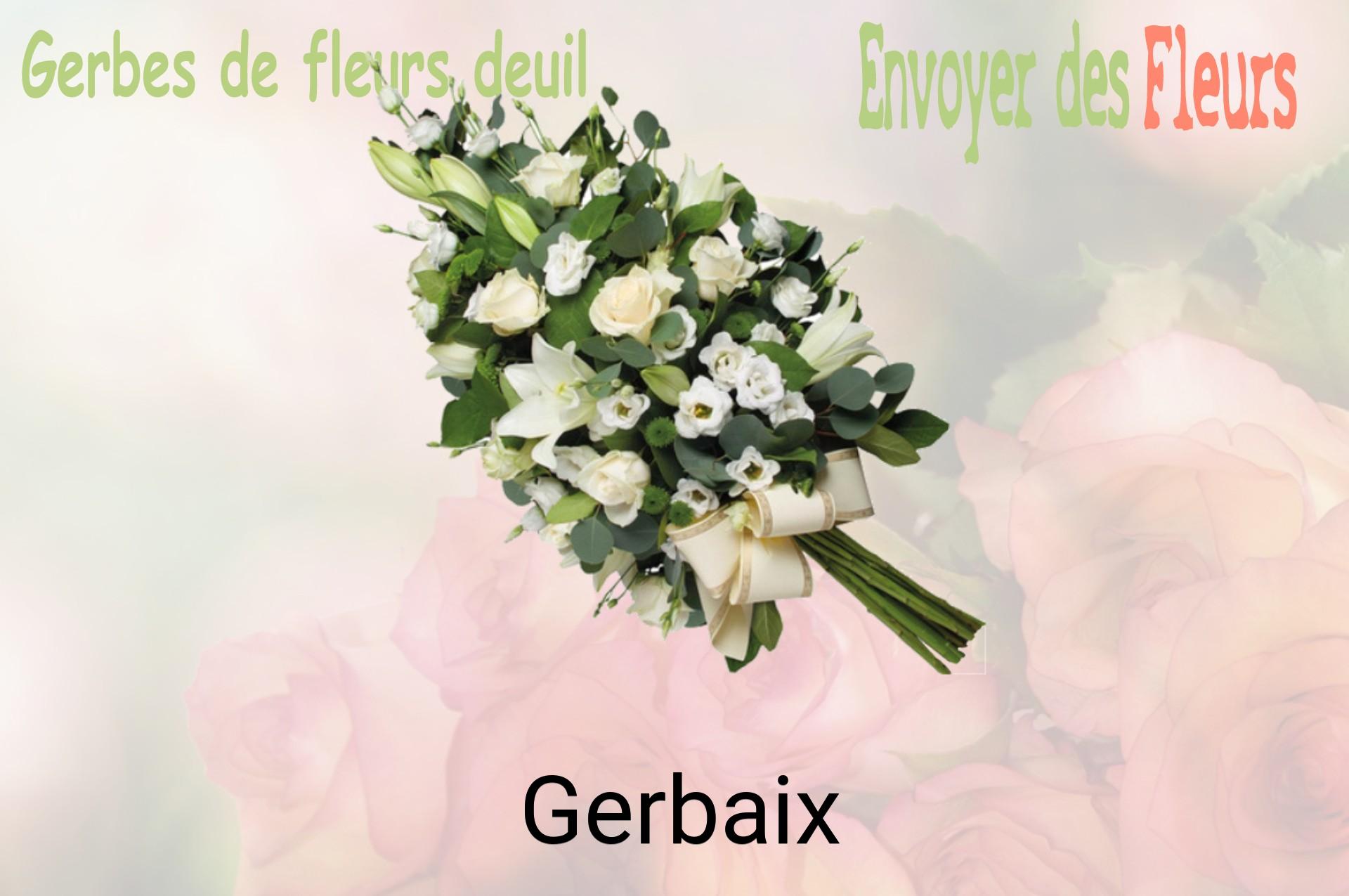 Gerbe de fleurs de deuil livrée à Gerbaix